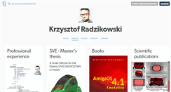 Desktop Screenshot of krzysztofradzikowski.com