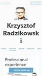 Mobile Screenshot of krzysztofradzikowski.com