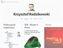 Tablet Screenshot of krzysztofradzikowski.com